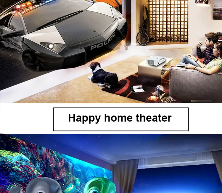 Poner saund led96 wifi android проектор wi-fi smart led 96 5500lms 1080 P Домашний кинотеатр Proyector 3D Full HD
