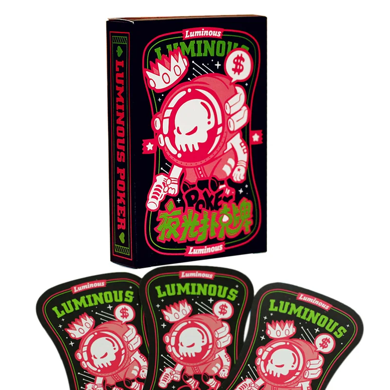 54 карты новейшие светящиеся игральные флуоресцентная ночная часы покер