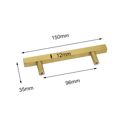 Hole Center 96mm Probrico 10 шт. ручки для мебели шкафа золотой Латунный комод ручки для выдвижных ящиков и ручки для шкафа - Цвет: Hole Center 96mm