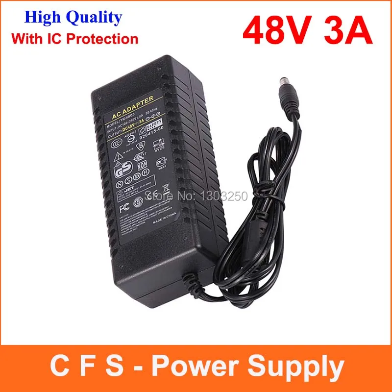 AC DC 48V 3A источник питания Adpater 144W DC48V3A зарядное устройство светодиодный