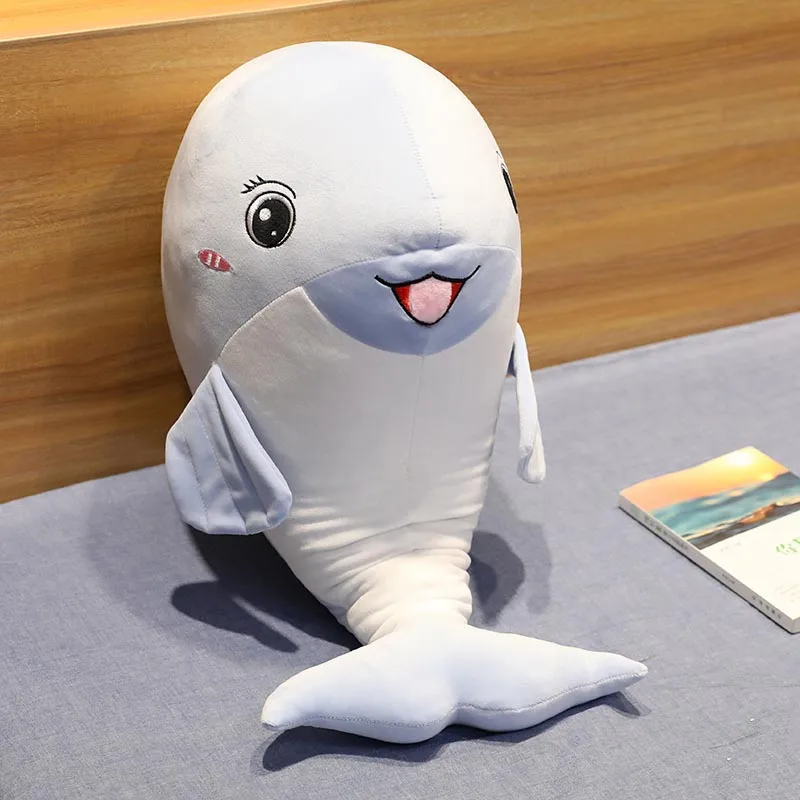 

Симпатичная хлопковая кукла с дельфином и перьями, детская подушка для сна, плюшевая игрушка, кукла, подарок на день рождения для мальчиков ...