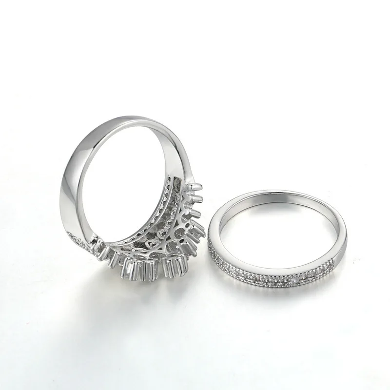 2 шт./компл. корона дизайн пары кольцо тонкая медь Bague благородный подарок модные