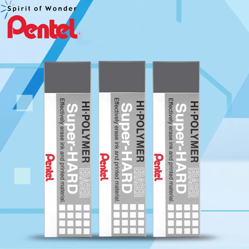 Япония Pentel супер жесткие чернила ластик 2 шт./лот Hi-poliymer эффективно стирает и