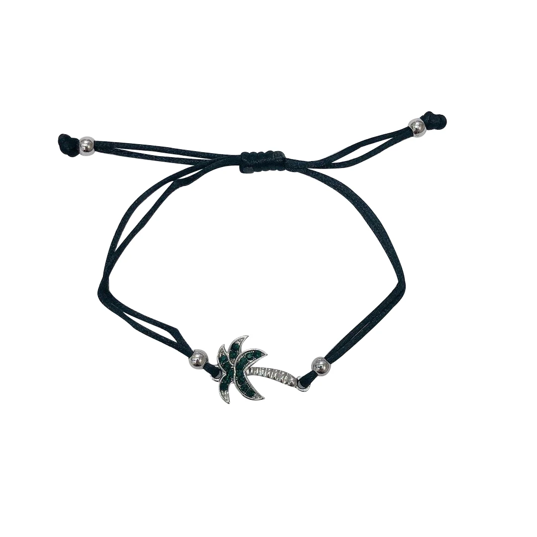 

Fashionable and contracted printing alloy double color plant tree braid bracelet of men and women