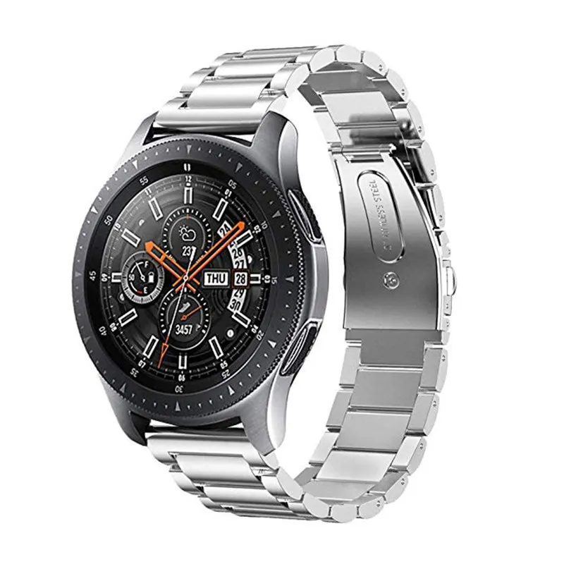 22 мм ремешок из нержавеющей стали для samsung gear S3 классический Frontier Band galaxy watch 46 мм Миланская петля ремешок для huawei Watch GT
