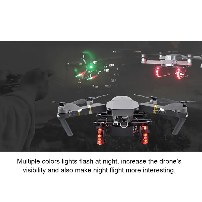 Цветной СВЕТОДИОДНЫЙ Расширенный шасси для DJI Mavic pro platinum drone accessories | Электроника