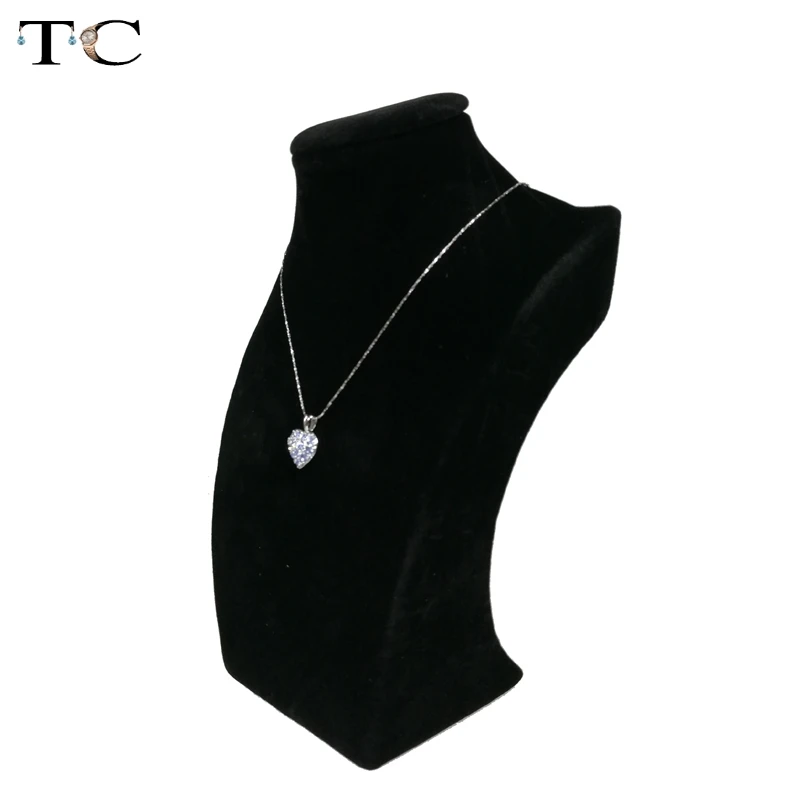 Бесплатная доставка черный бархат ожерелье кулон дисплей держатель ювелирных