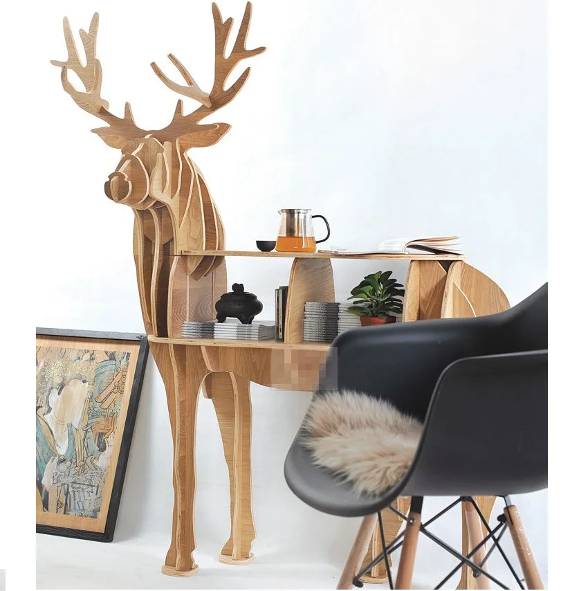 

KING I 44.5" Reindeer coffee table wood furniture self-build puzzle furniture