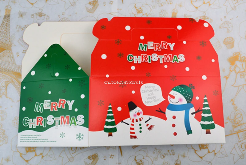 100 шт. Рождественская коробка коробки для хранения Пряничный печенье оранжевый