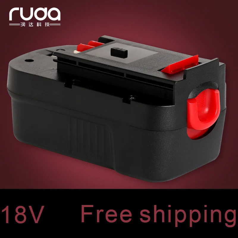 Аккумулятор Runda 18 в 3000 мА · ч для Black &amp Decker HPB18 HPB18-OPE 244760-00 A1718 A18 A18E Firestorm FS180BX FS18BX FS18FL