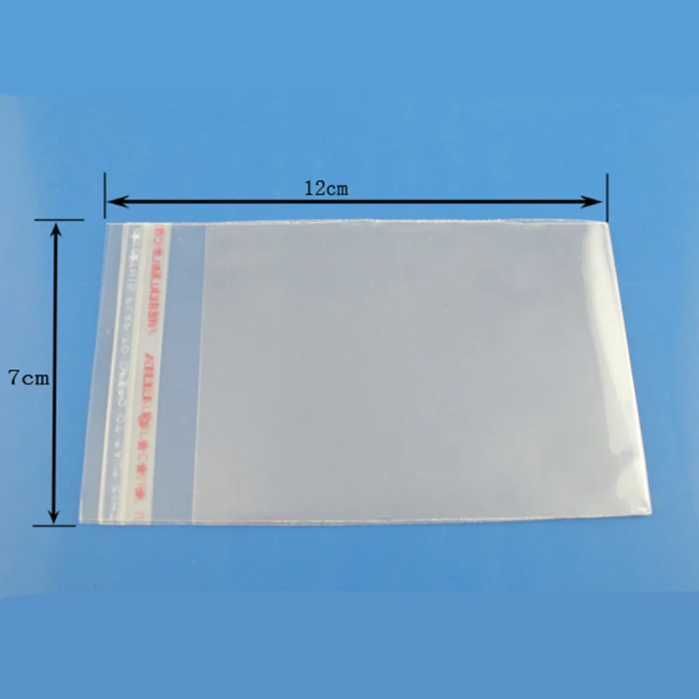 

8SEASONS 200PCs Clear Self Adhesive Seal Plastic Bags 7x12cm (B03359)