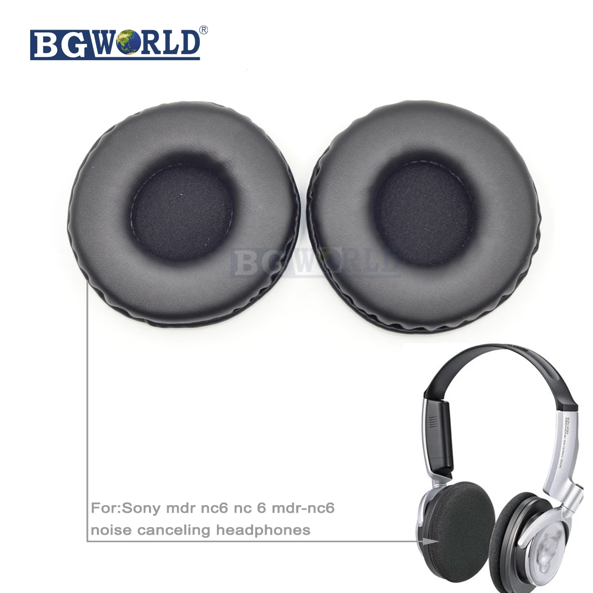 BGWORLD DIY амбушюры подушки сменный обновленный чехол для Sony mdr nc6 nc 6 шумоподавляющие