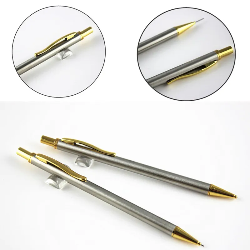 Ручка Карандаш 0 5 мм золотистая и серебристая для школы офиса|0.5mm pencil|pencil 0.5mmsilver