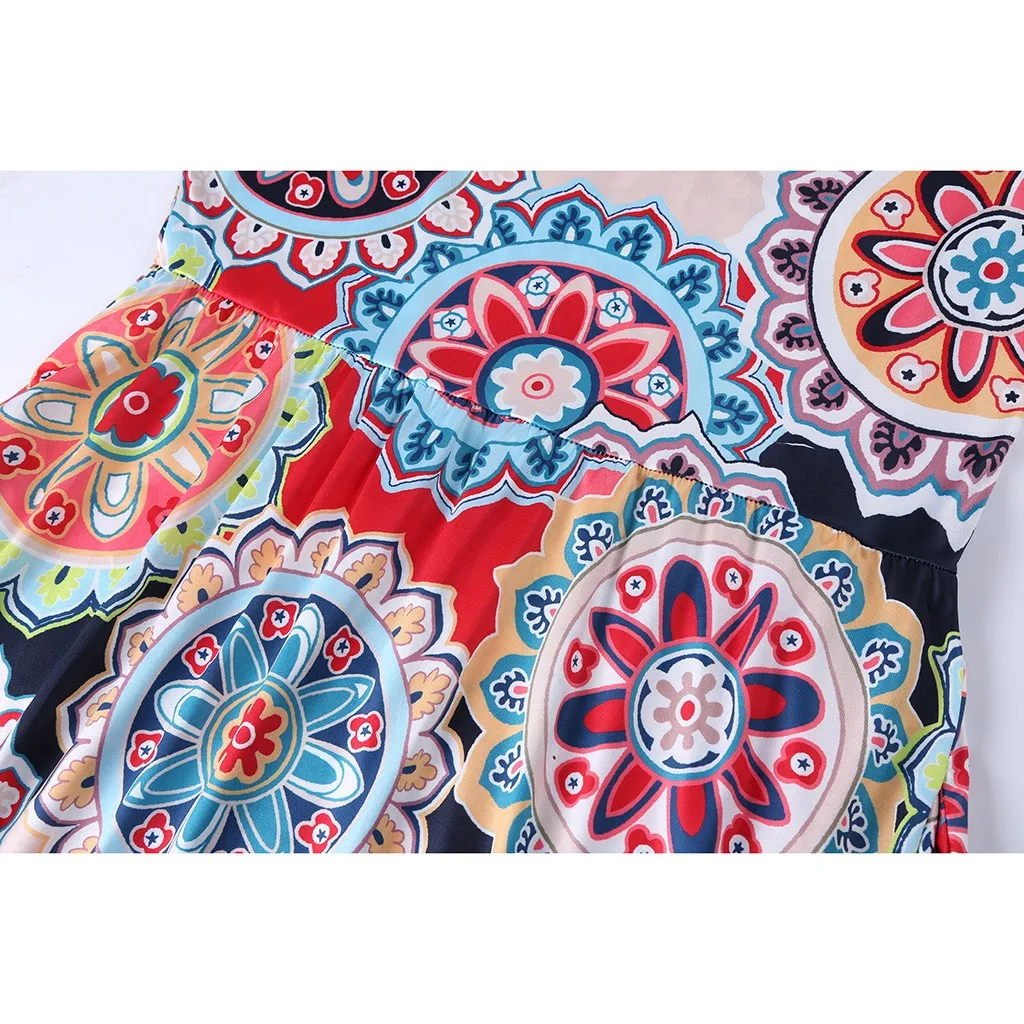 Летнее платье женское с коротким рукавом карманами и цветочным принтом женский