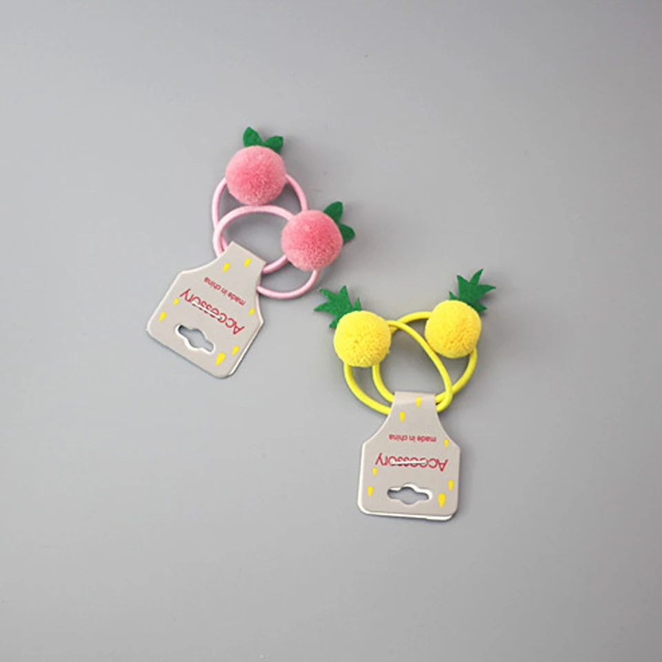 Детские эластичные ленточные зажимы для волос 6 пар/лот милые резинки с желтыми