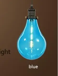 1 blue Современный цветной стеклянный светодиодный подвесной светильник-люстра, креативный шнур для столовой, светодиодный подвесной светильник, люстры для спальни - Цвет абажура: 1 blue
