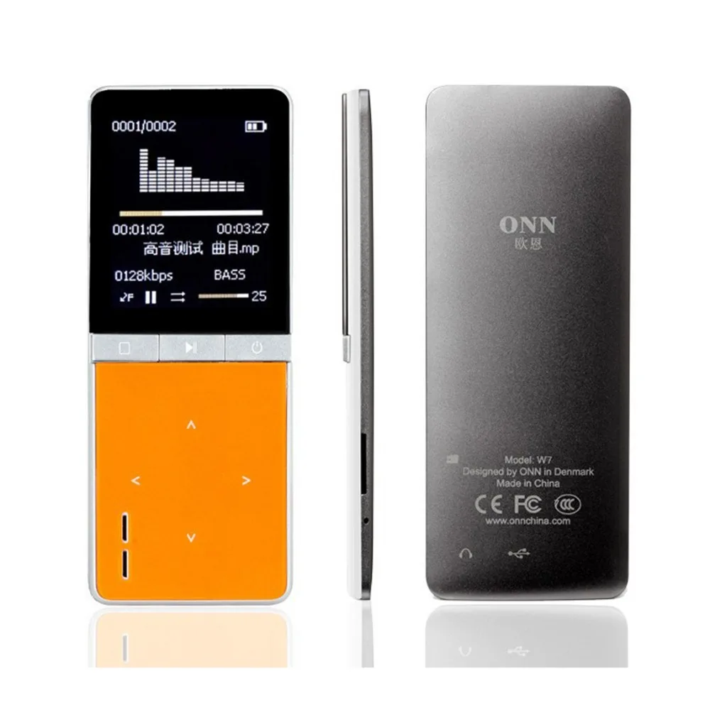 ONN W7 без потерь Mp-3 цифровой Спорт Аудио Flac Hifi Mp 3 мини Музыка Mp3 плеер радио FM 8 ГБ с