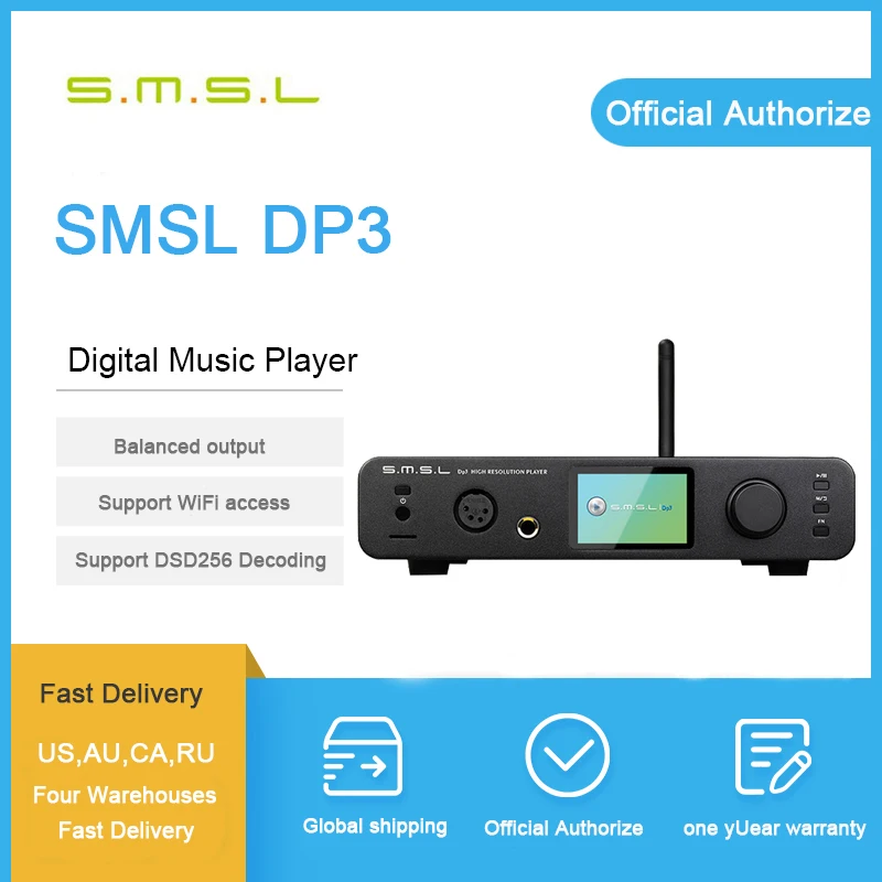SMSL DP3 DSD DAC аудио усилитель Hifi Bluetooth DAC USB усилитель аудио декодер сбалансированный усилитель для наушников плеер усилители