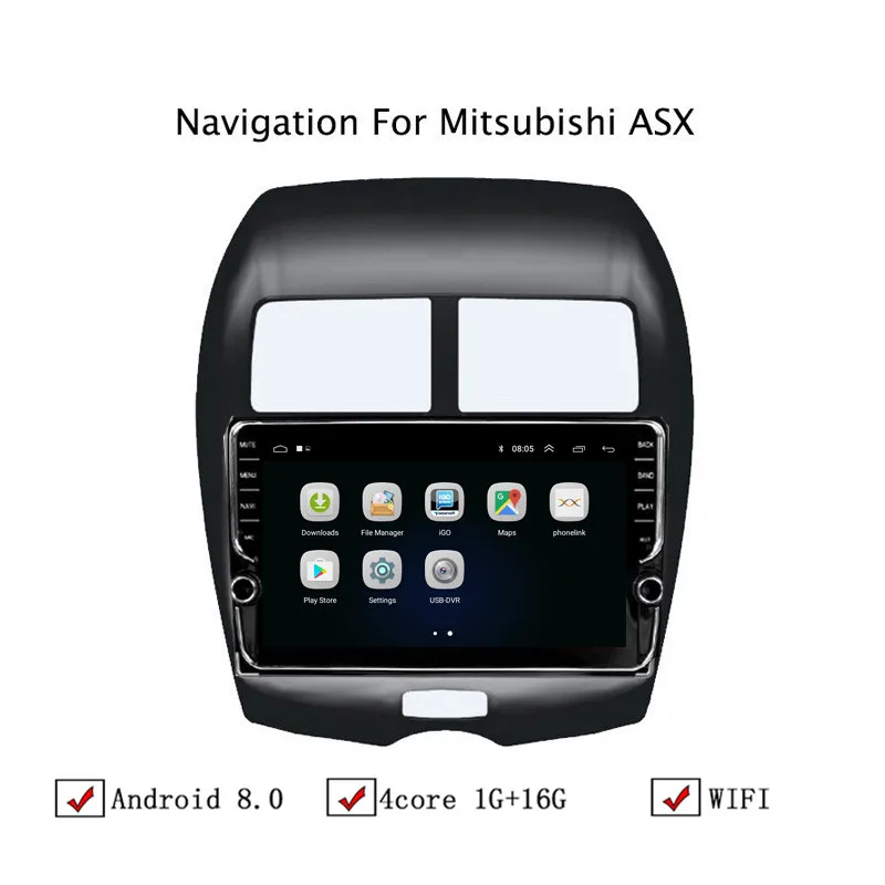 10 1 &quotAndroid 8 автомобильный gps-навигатор для Mitsubishi ASX 2013 2014 2015 Автомагнитола стерео