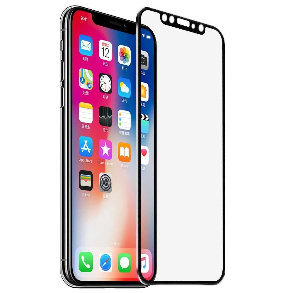 2 шт. из металла 3D полный охват для IPhone X 8 7 плюс 6 6S защита экрана закаленное стекло