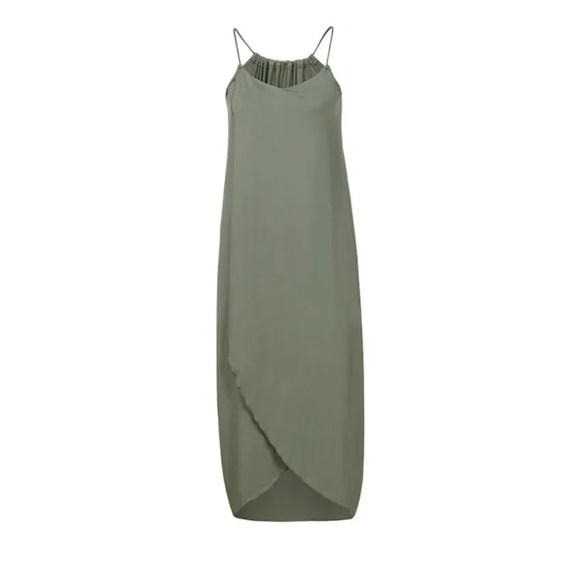 

Women Boho Summer Loose Straps Dress Milk Silk Elegant Holiday Casual Party Beach Dress Women Maxi Dresses
