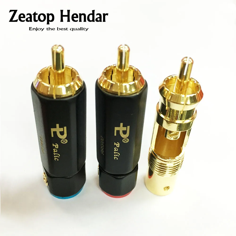 2 шт. высококачественный позолоченный латунный медный RCA Штекерный разъем