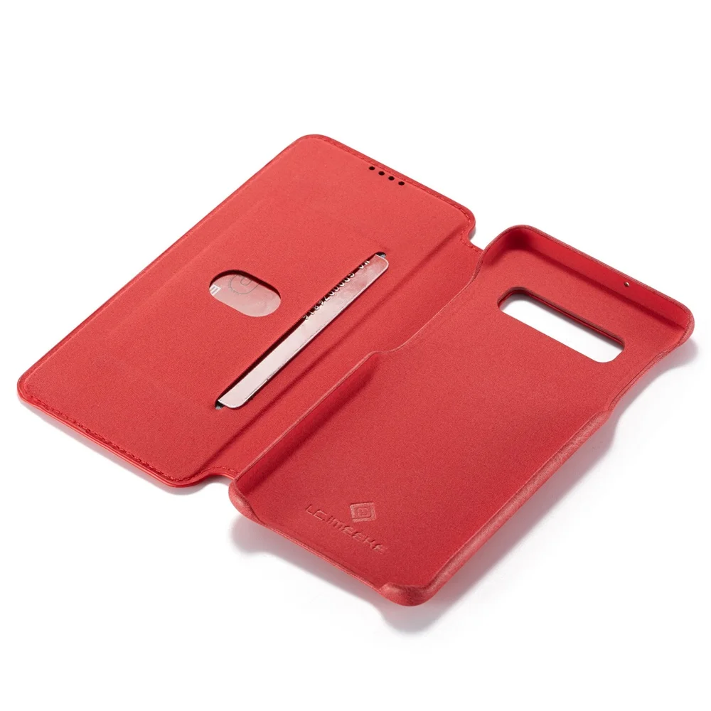 Red Роскошный чехол Fundas для samsung Galaxy A50 70 Note10 S9 S8 S10 Plus S10e, подставка для телефона, откидной кожаный чехол s Note8 S7 Edge, задняя крышка - Цвет: Red
