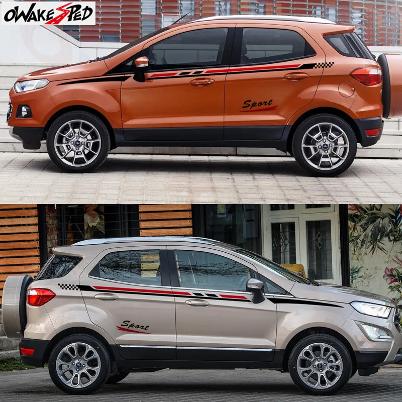 Автомобильные спортивные полосы Стайлинг Автомобильный кузов дверь Талия линия