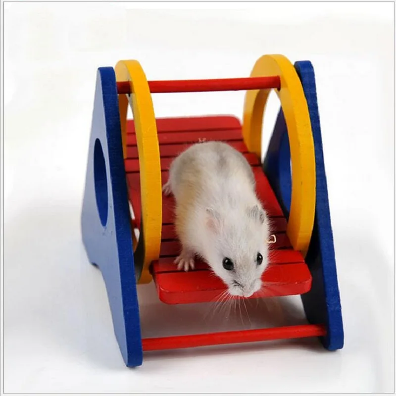 Прекрасная Натуральная деревянная клетка для хомяка игрушка клетки и аксессуары