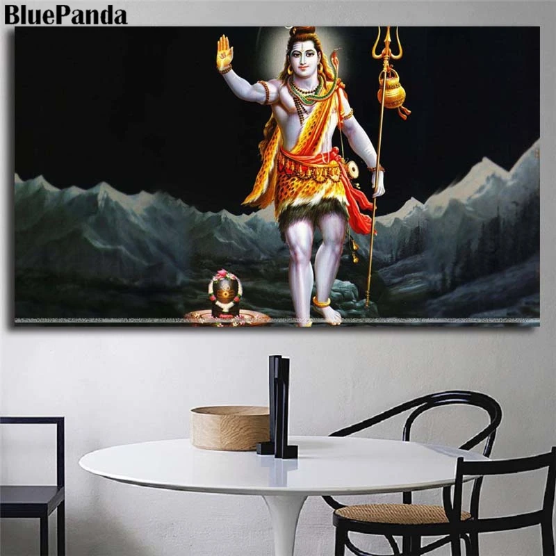 Shiva Portrait индийская религия постер холст картина на стене искусство украшение для