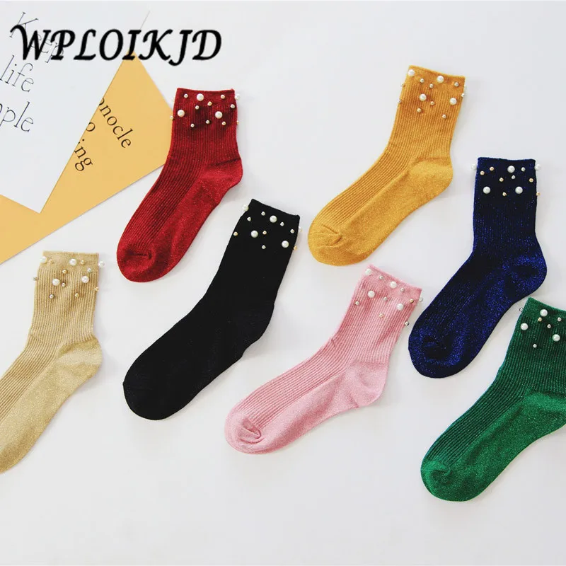 [WPLOIKJD] Япония Харадзюку серебряные яркие шелковые жемчужные корейские модные