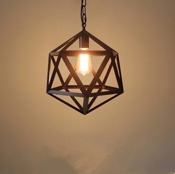 Винтажный подвесной светильник в скандинавском стиле железная ретро лампа