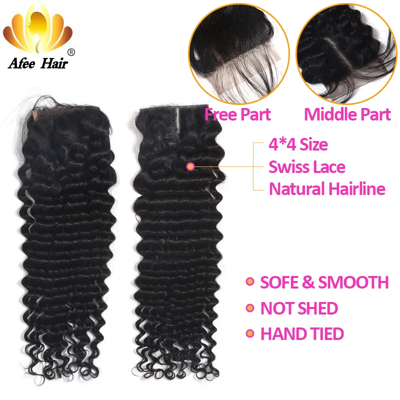 Aliafee волосы монгольские завитые плетение пучки натуральный цвет глубокая волна с