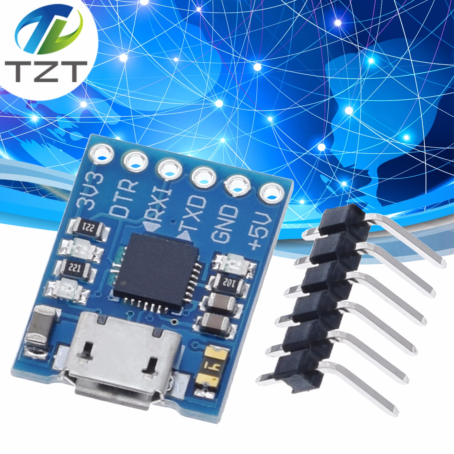 1 шт. CP2102 MICRO USB к UART TTL модуль 6 контактный последовательный преобразователь STC