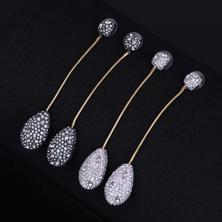 Американская мода супер вспышка темпераментные модные серьги двух цветов