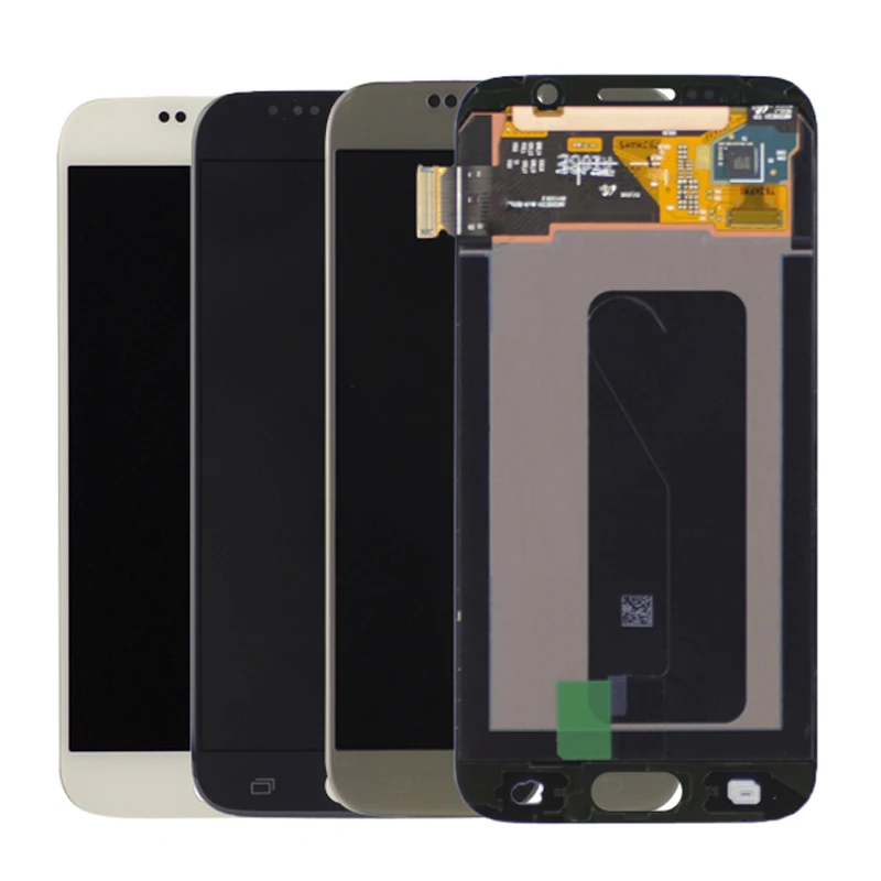 AMOLED для Samsung Galaxy S6 lcd G920 G920F G920i G920A G9200 ЖК-экран + сенсорный дигитайзер стеклянная