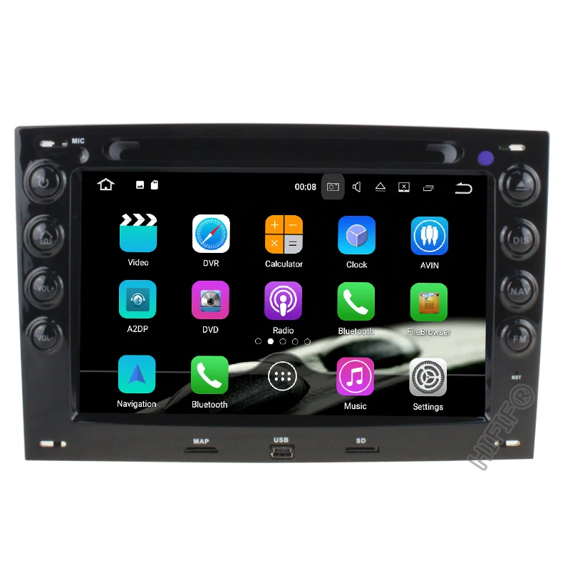 Автомобильный DVD радиоплеер IPS 4G + 64G Android 10 для Renault Megane 2 ii 2006 2007 2008 2009 2010 с BT Wifi