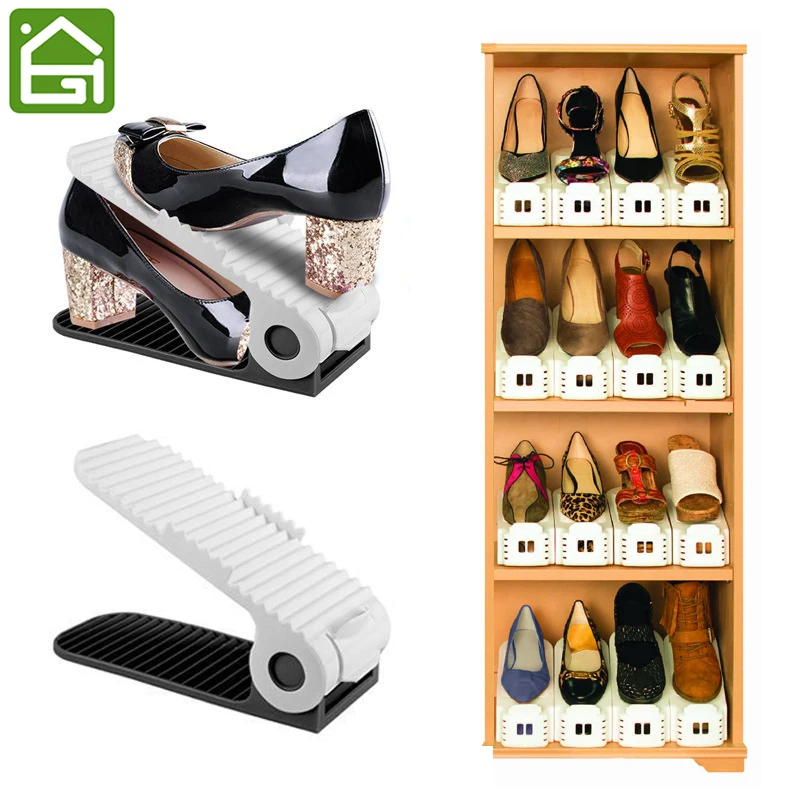 5 шт. очень прочный регулируемый органайзер для обуви с двойной очисткой