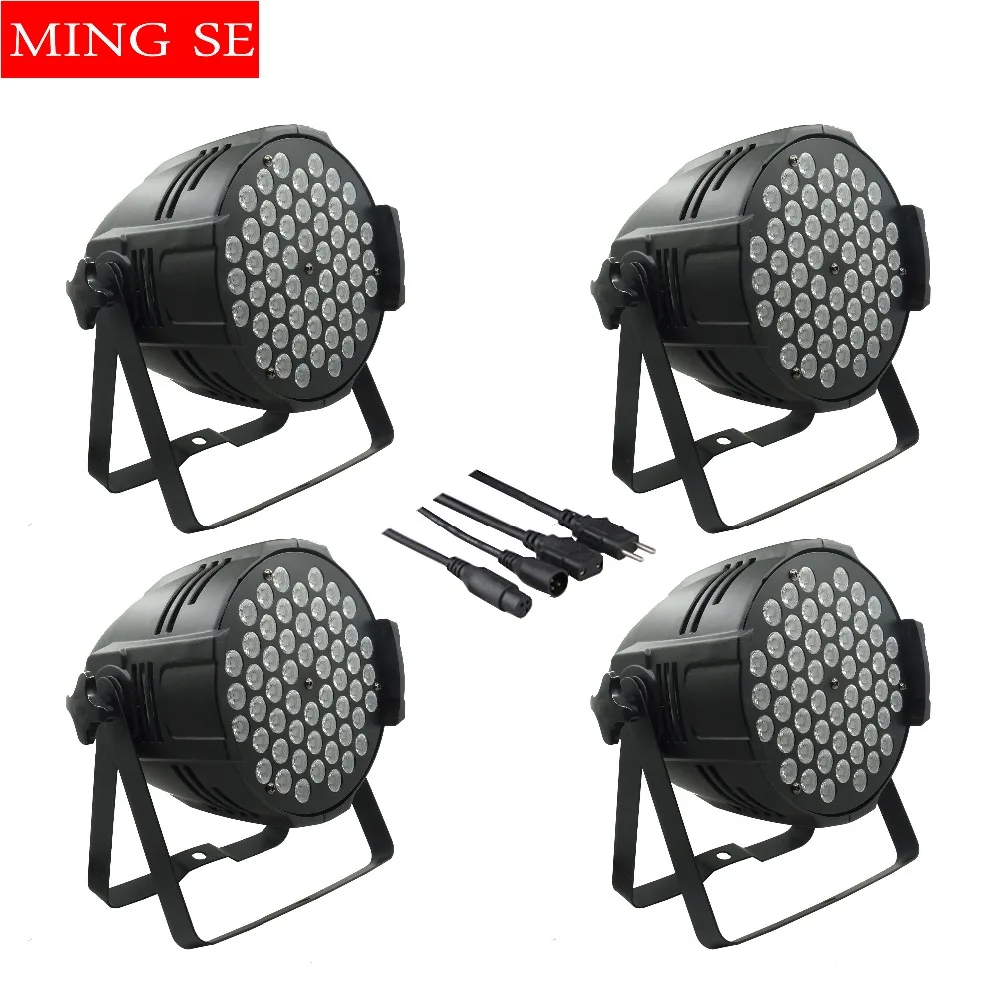 

4units 54X3W RGBW LED Par Light R12 G18 B18 W6 LED PAR DMX512 controller led lights, disco lights DJ equipment