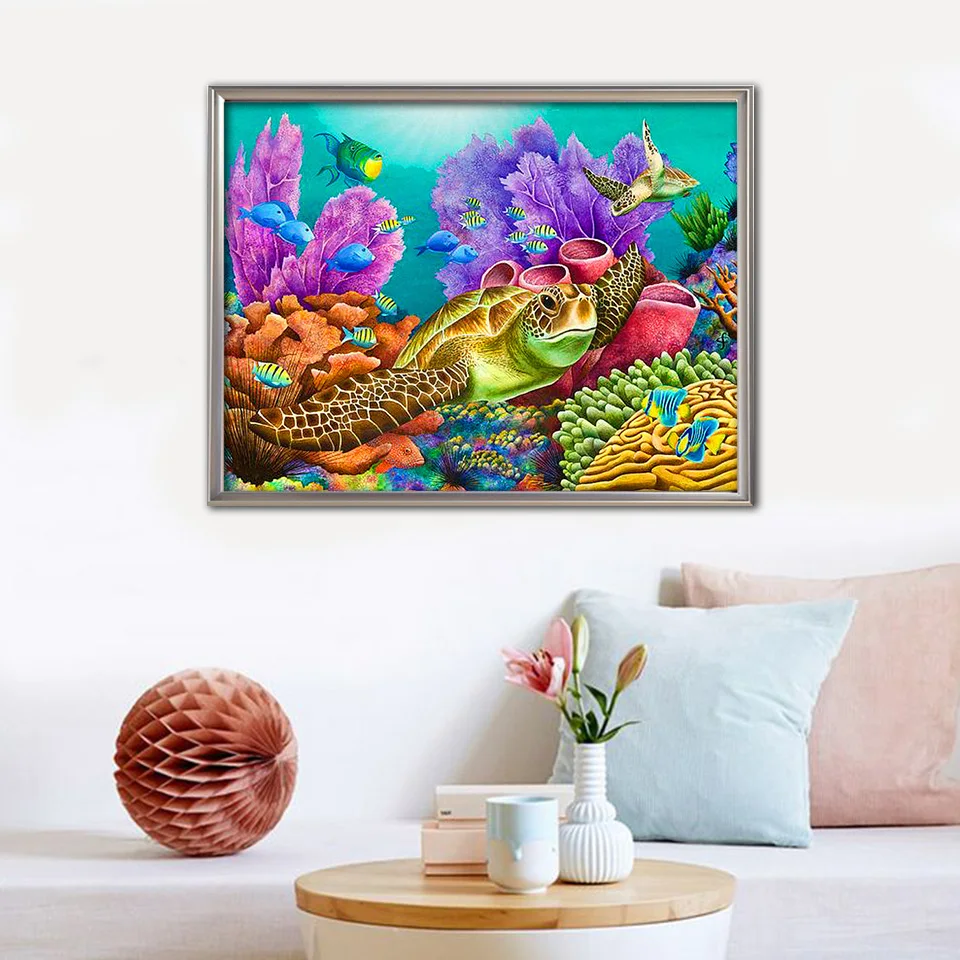 EverShine 5D DIY Алмазная мозаика черепаха вышивка крестиком Алмаз Полный дисплей