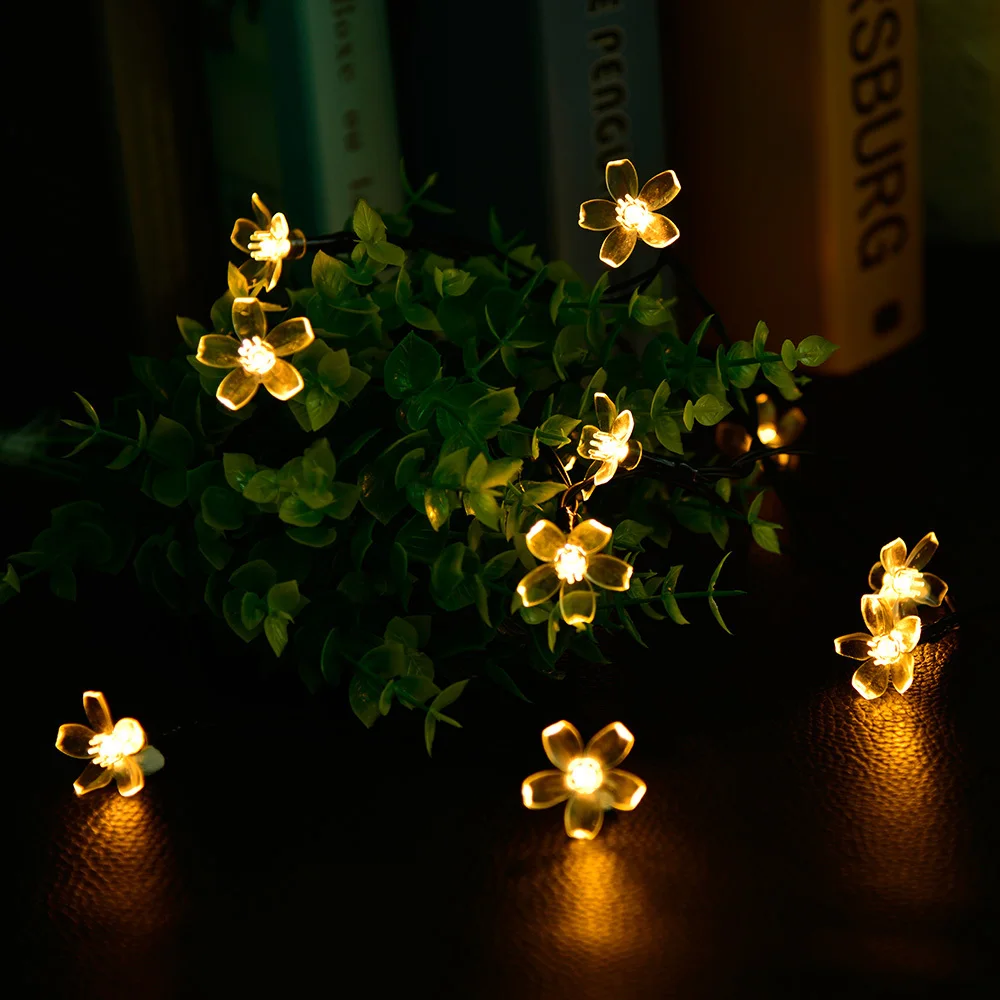 Солнечная светодиодная гирлянда 7 м 50LED на солнечных батареях гирлянды для