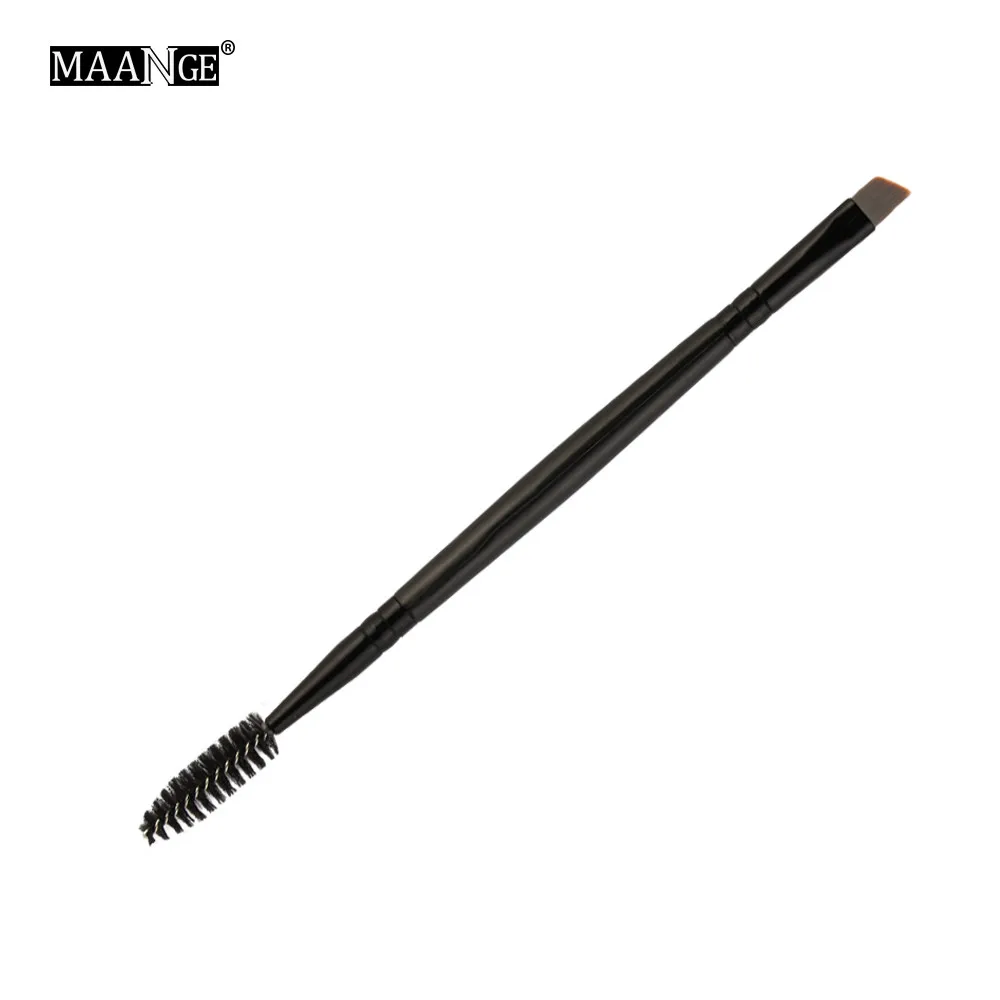 1 шт. Кисть для макияжа бровей с деревянной ручкой двухсторонняя кисть плоская