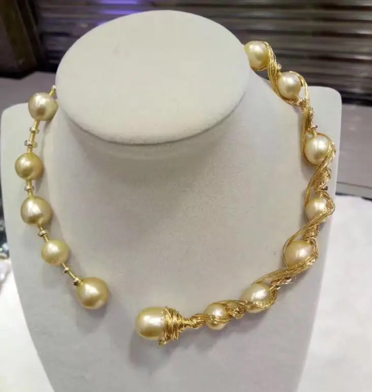 Бесплатная доставка красивая натуральная черная вода Южное море k ожерелье |