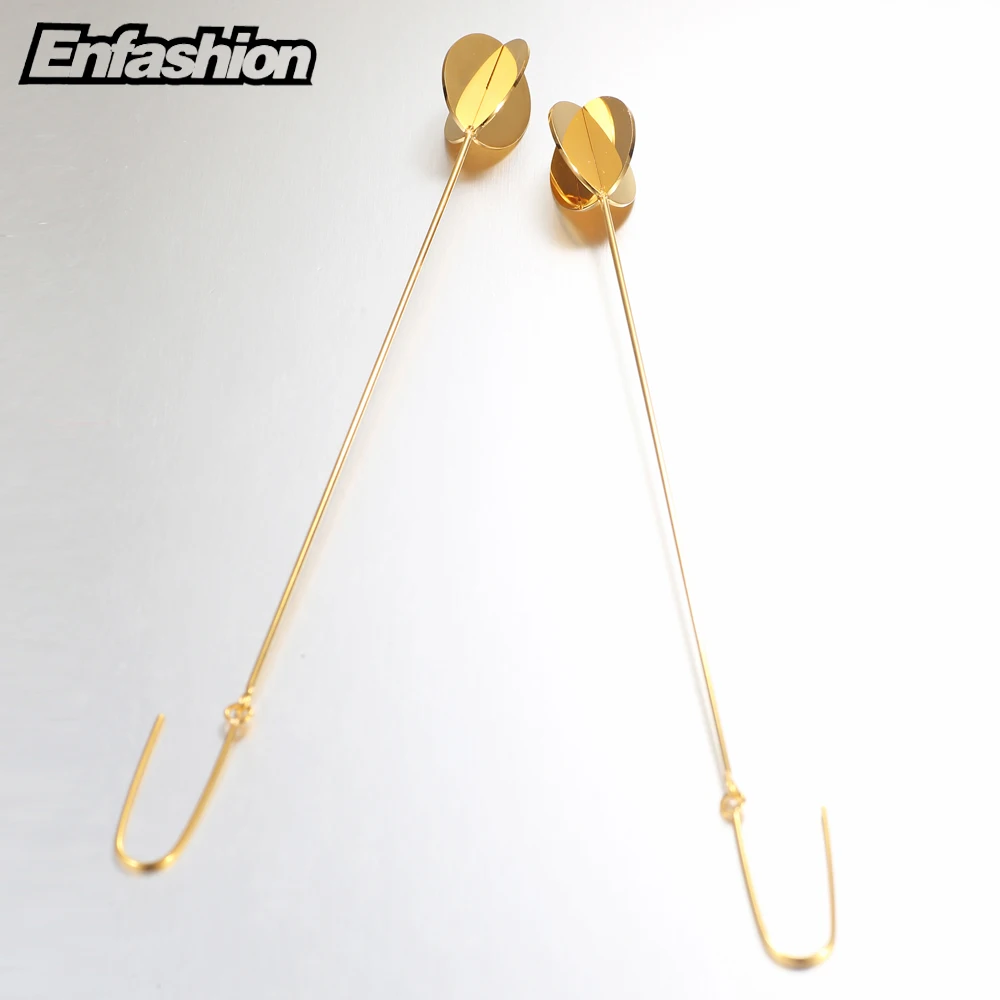 Enfashion длинные серьги подвески в форме цветка трендовые большие висячие для