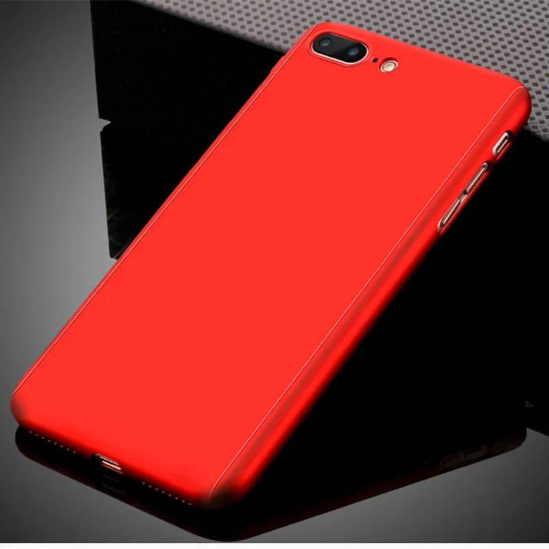 Роскошный Матовый чехол с полной защитой 360 градусов для iPhone 6 6S 7 Plus 5 5S 8 X XS пленка