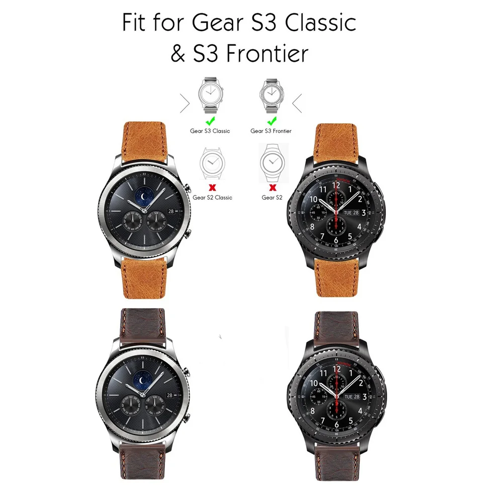 OSRUI gear S3 Frontier ремешок для samsung Galaxy watch 46 мм Классический S 3 22 мм ремешок для часов correa кожаный ремешок для часов для amazfit
