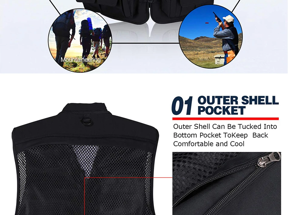 Goture рыболовный жилет L/XL/XXL мульти карманы пальто из полиэстера куртка для спорта на открытом воздухе Пешие прогулки/Скалолазание/ледяная рыбалка жилет снаряжение