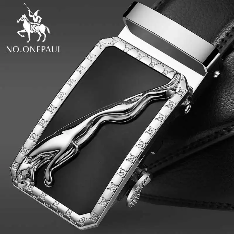 ZD21 Slivery NO. ONEPAUL, модные дизайнерские автоматические пряжки, натуральная кожа, мужской деловой высококачественный роскошный ремень - Цвет: ZD21 Slivery
