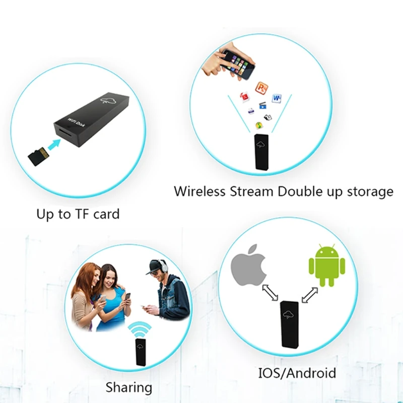 8x2 7x1 см wi-fi диск коробка для хранения жестких дисков TF/MicroSD кардридер доступ к