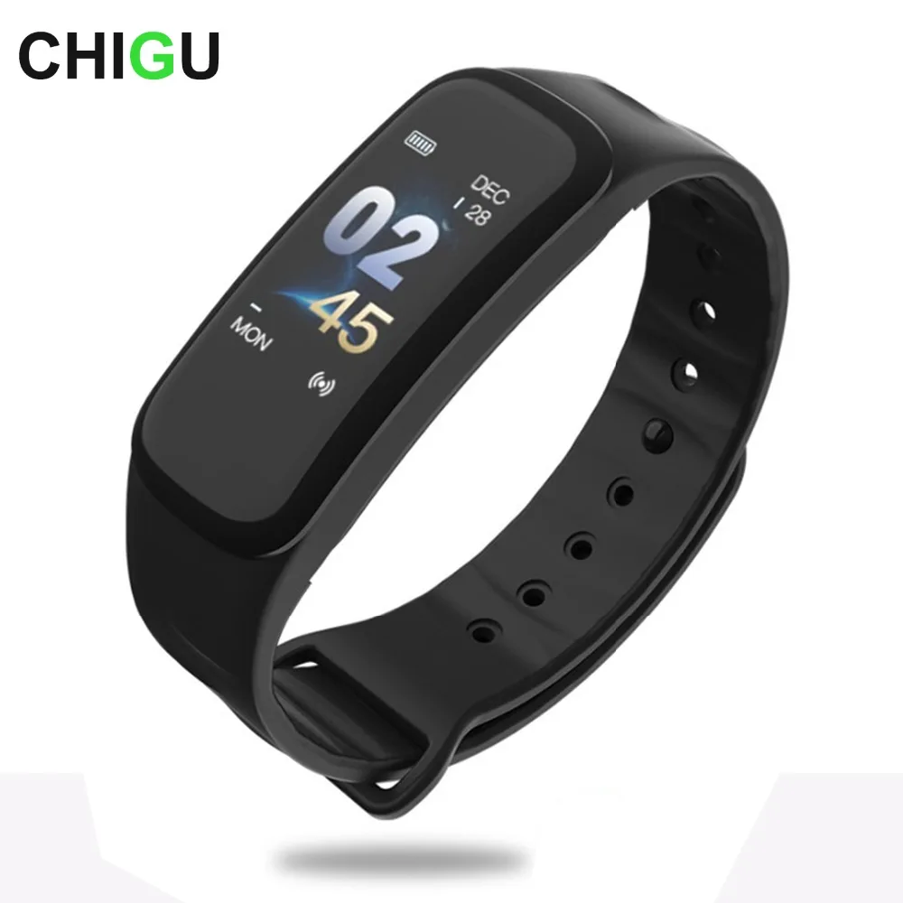 2018 Chigu C1Plus умный Браслет цветной экран фитнес-трекер пульсометр спортивный